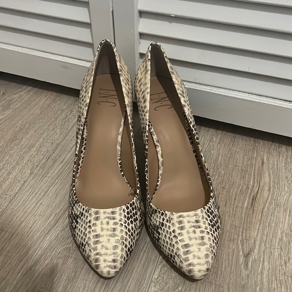INC Snake Print Heels - Picture 1 of 4